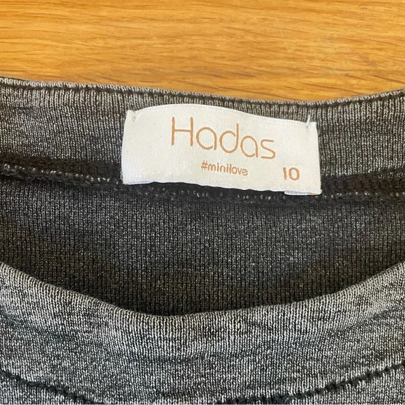 4/$25 HADAS by KIDICHIC Gray A-Line Dress 3/4 Sleeve Knee Length Size 10 - Picture 5 of 5